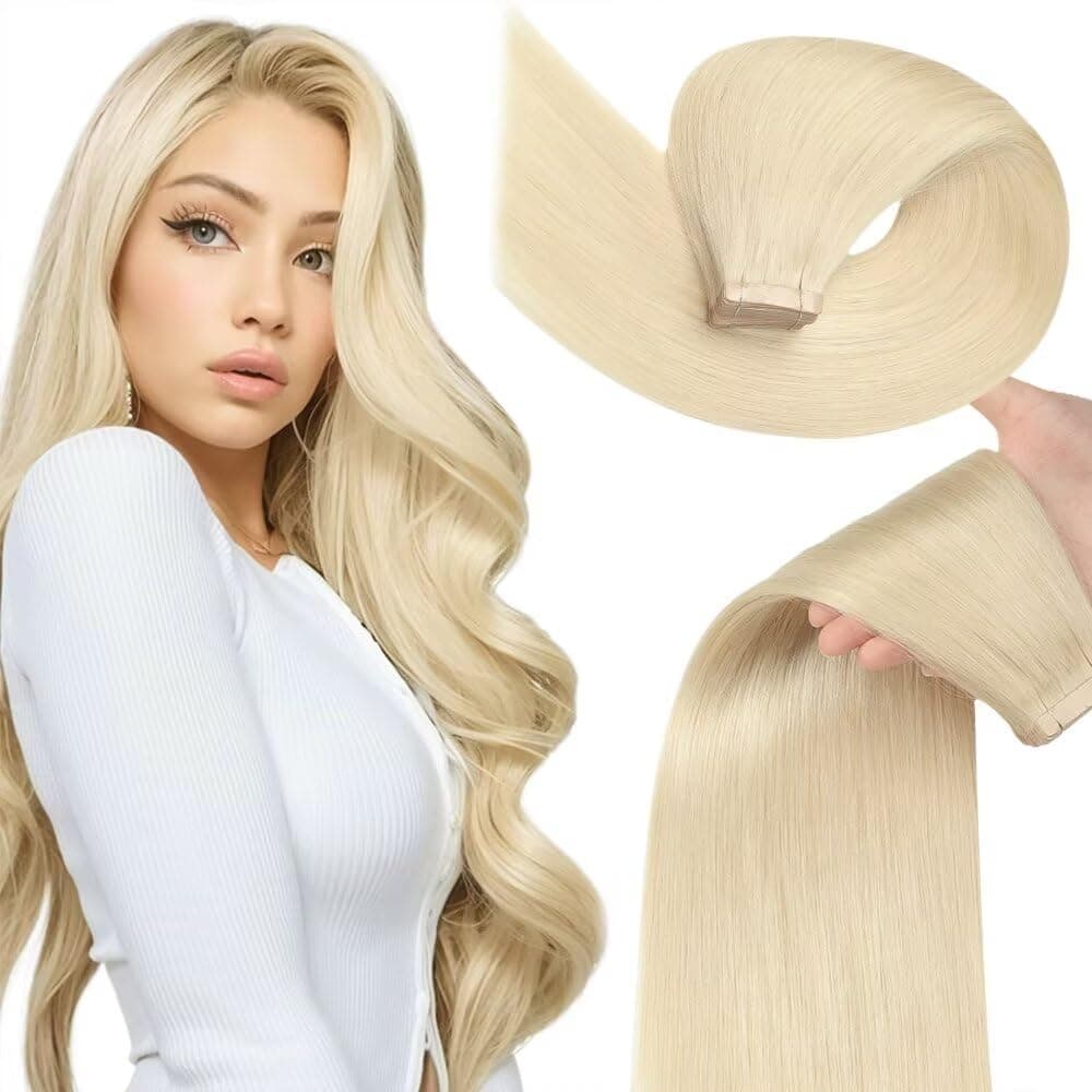 YDDM Extensiones Adhesivas Pelo Natural 20pcs 35cm 40g Negro - Extensiones De Cabello Humano (14 Pulgadas, 1B#) — view 8