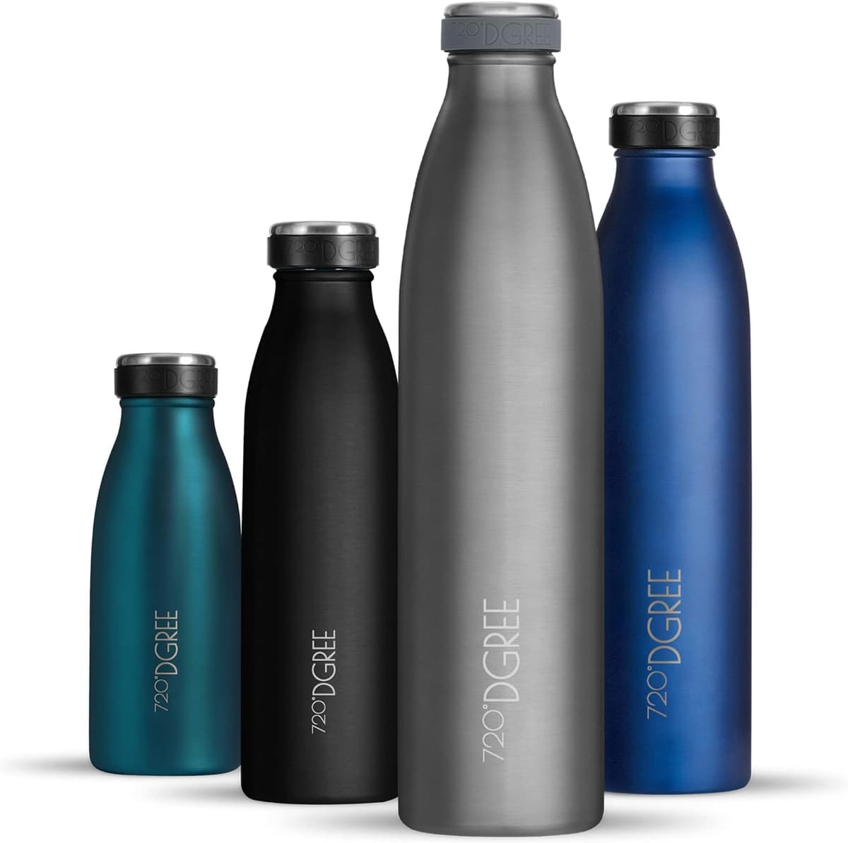 720°DGREE Botella Agua Acero Inoxidable “milkyBottle“ – 1litro - Sin BPA Free, Antigoteo y Prueba de Fugas - Frasco térmico, Cantimplora Aislada - Bebida con Gas, Deporte, Escuela, Gimnasio Exteriore — view 68