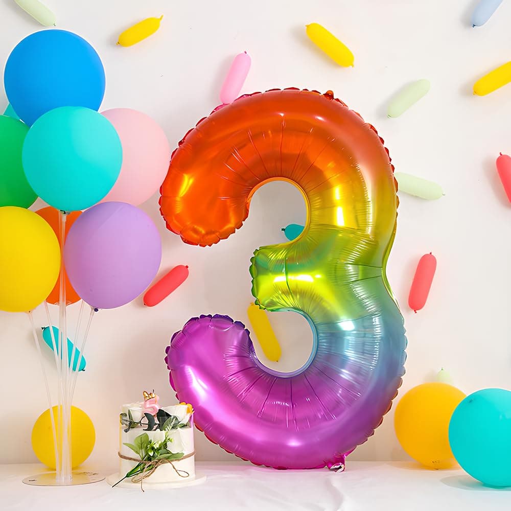 Foil Globo Número 5 Azul 40" (101cm), Inflable Helio o aire, Gigante Numeros 0-9, 10-19, 20-29, 30-100, Grande Globos Decoración para La Boda Aniversario y Cumpleaños Fiestas — view 225