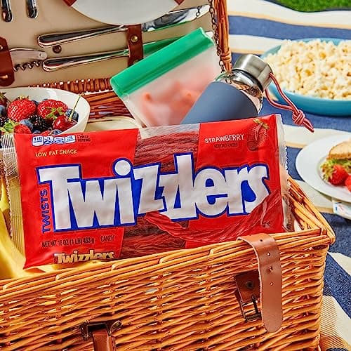 Twizzlers, Twists Strawberry Flavored Licorice Style, Chewy Candy Bag, 16 Ounce — view 5