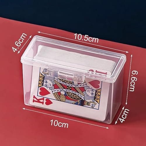 Plastic Card Organizer - Clear Storage Box for Business Cards, Playing Cards & Game Cards — view 4