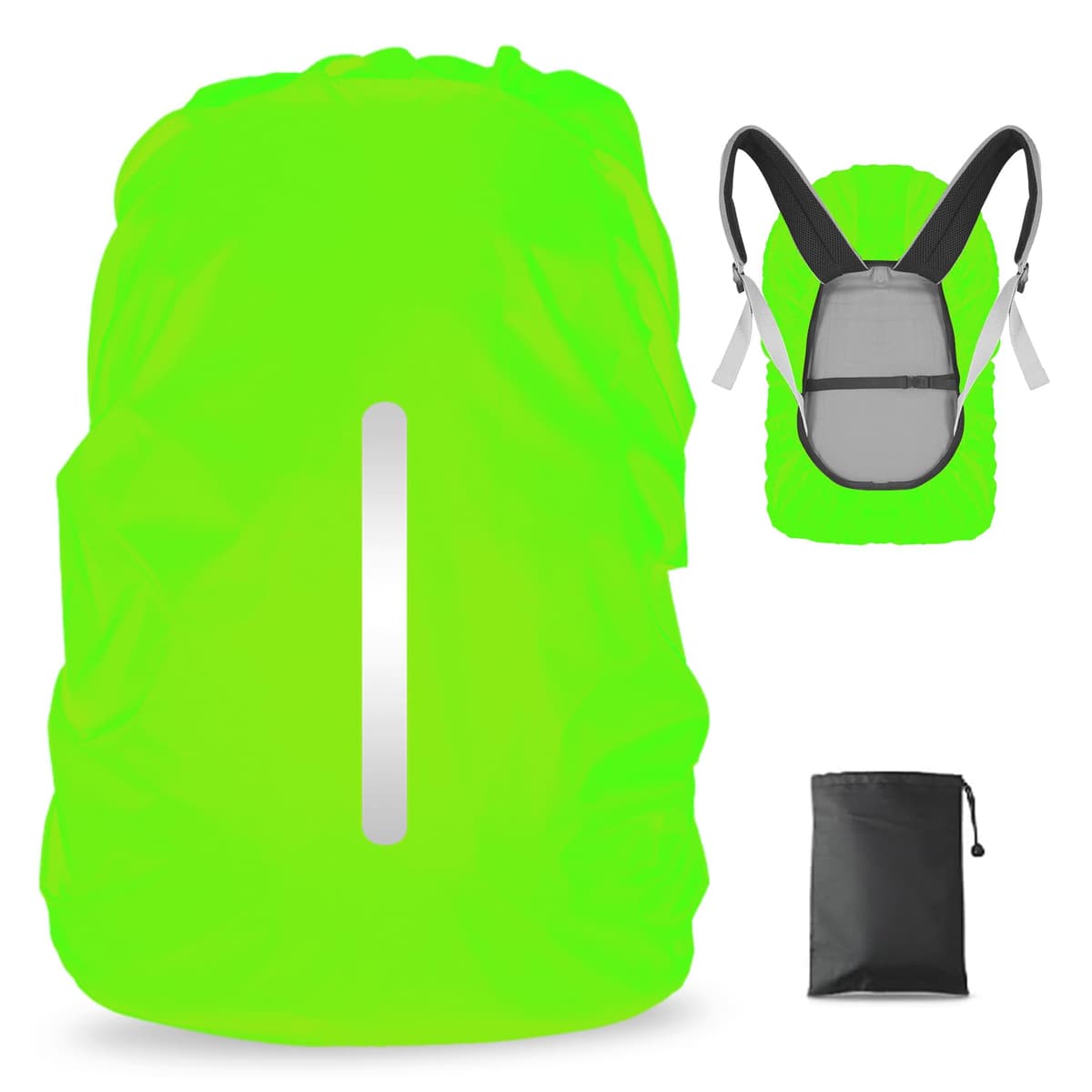 LAMA 2pcs Funda Impermeable para la Lluvia para Mochila, Protector Reflectante a Prueba de Lluvia para Antipolvo y Antirrobo S 18L-25L — view 23