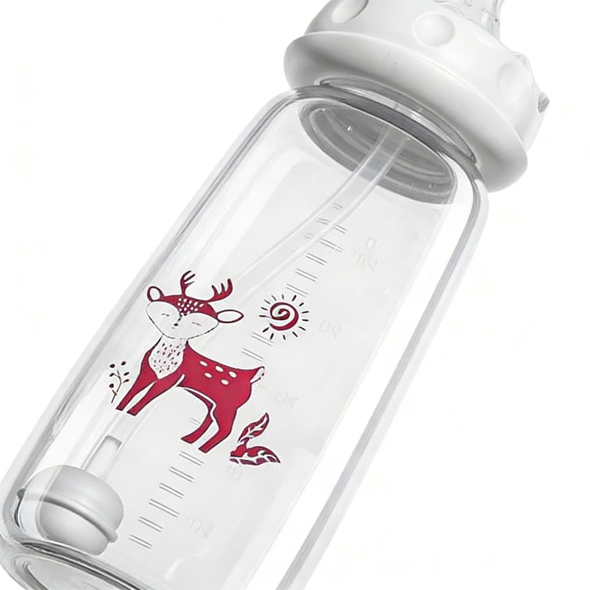 Anti-Colic Feeding Bottle, 240ml Hands Free Feeder Nursing Cup, Adjustable Fast-Flow Milk Bottle Feeding System for Both Male and Female Kids, Easy to Hold — view 8