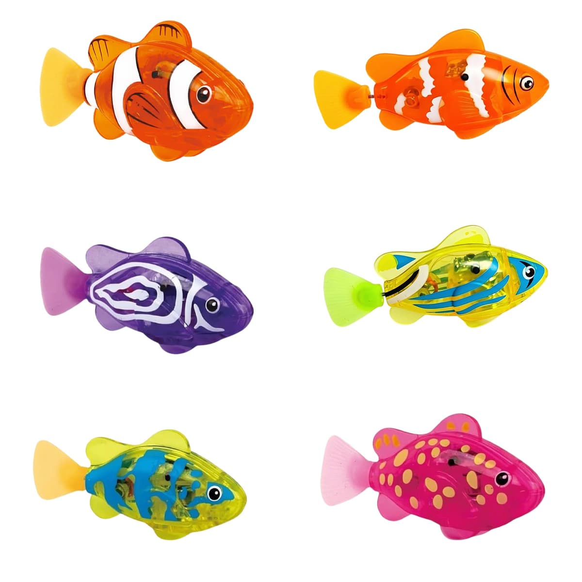 Sensors Activated Swimming Fish Bath Toy with Light Up Function, Electronic Light Up Fish Toy, Fun Glowing Swimming Fish Toy, Interactive Electric Fish Bath Toy For Bathtub (6 PCS)