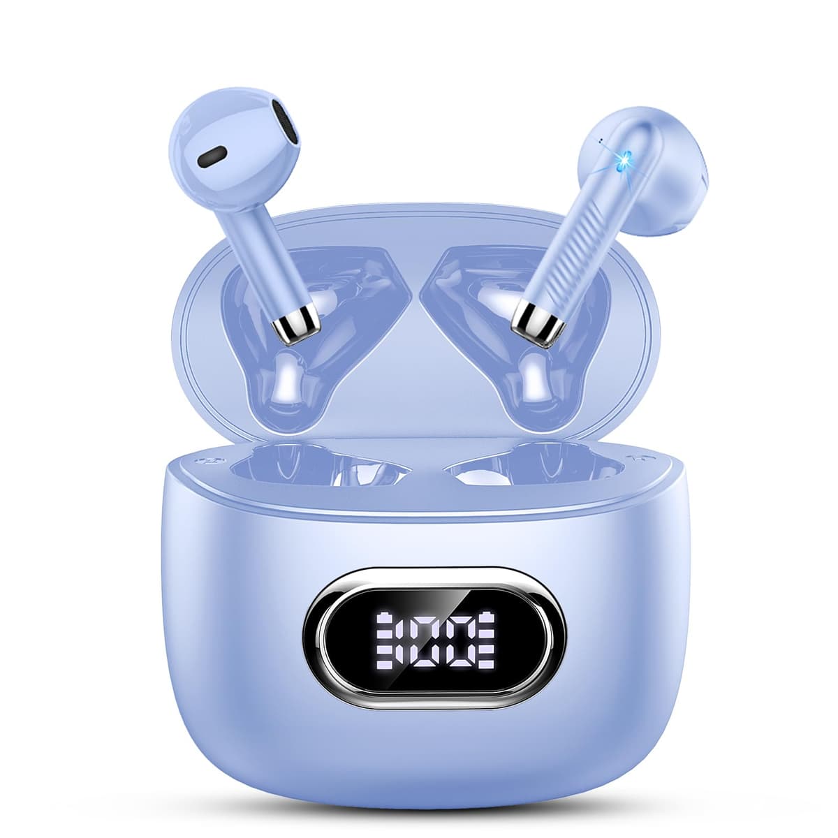 Wireless Earbuds, Bluetooth 5.4 Headphones in Ear NEW Wireless Earphones with 4 ENC Mic, Mini Ear buds with HiFi Stereo Deep Bass, 56H Playtime Dual LED Display, Bluetooth Earbud IP7 Waterproof USB-C — view 11