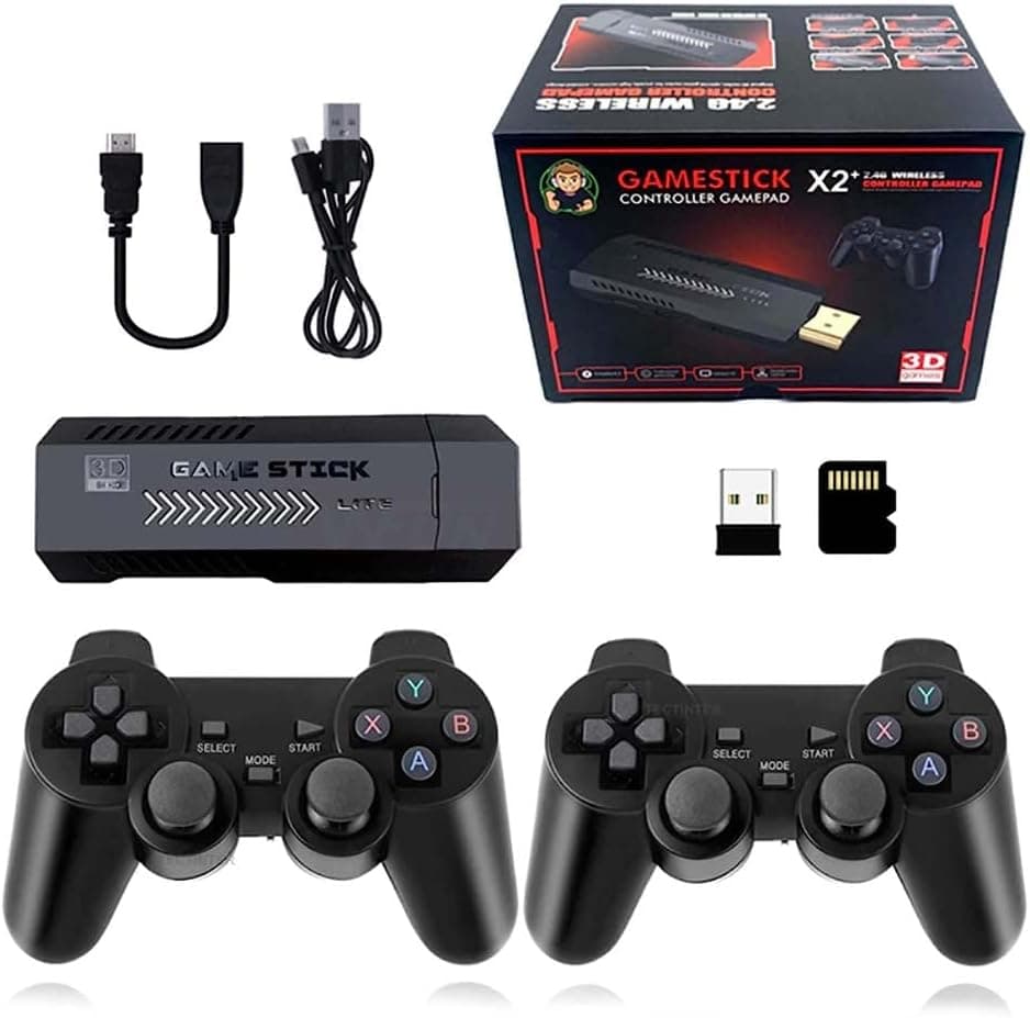 X2 Plus Retro Games Console - Double Wireless Controller, 40000+ Games