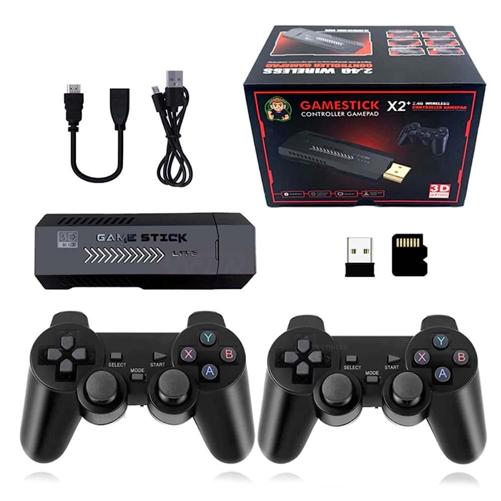 X2 Plus Retro Games Console - Double Wireless Controller, 40000+ Games