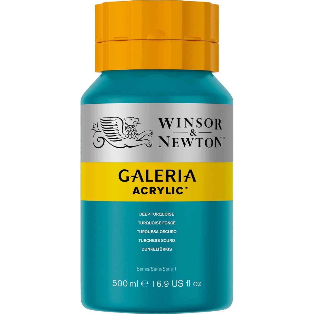 Winsor & Newton Galería - Pintura Acrílica , 500 ml, Verde (Deep Turquoise) — view 5
