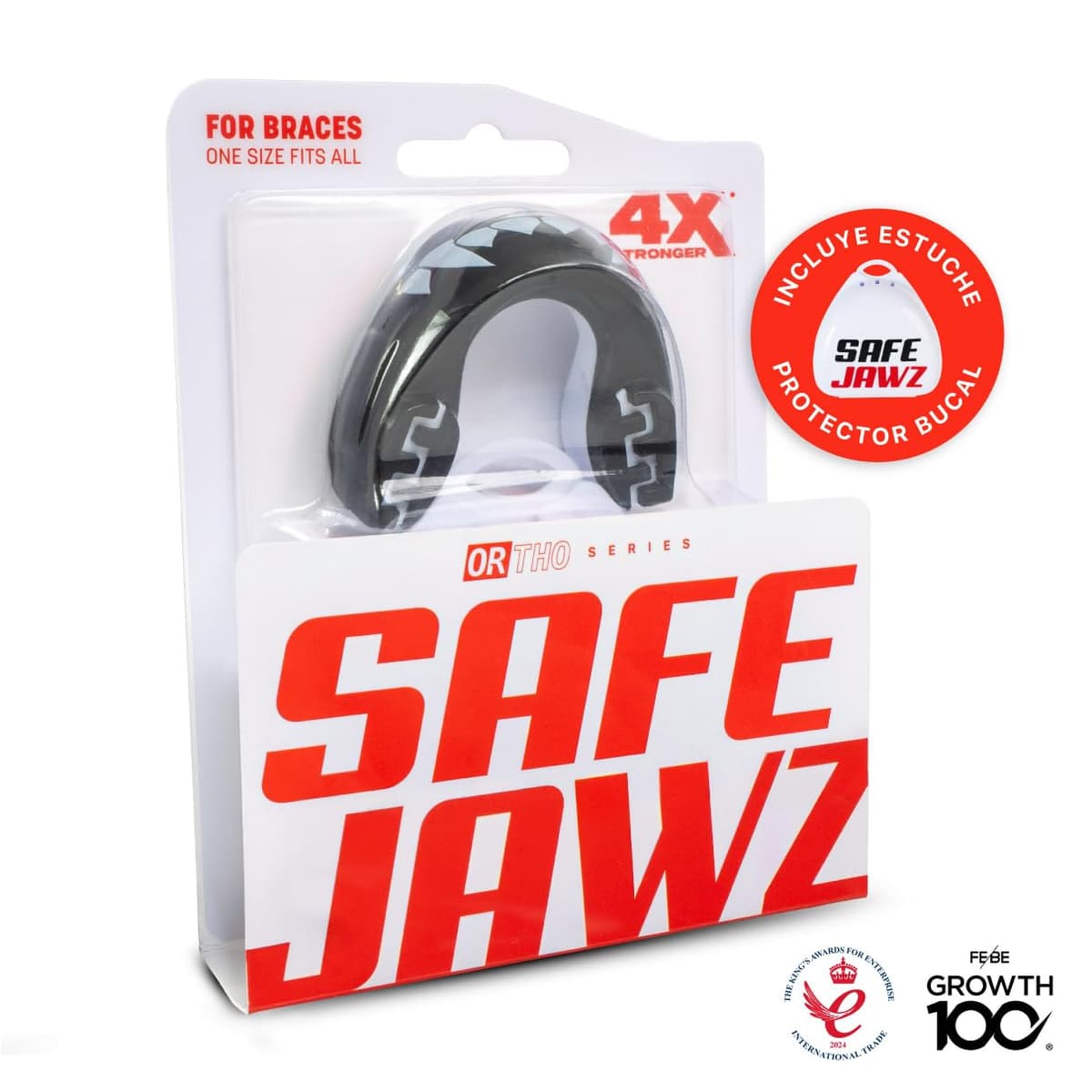 Safejawz Protector bucal para aparatos ortopédicos. para Todos los Deportes de Contacto, incluidos rugby, MMA, artes marciales de kickboxing, judo, hockey y boxeo (Fangz) — view 5