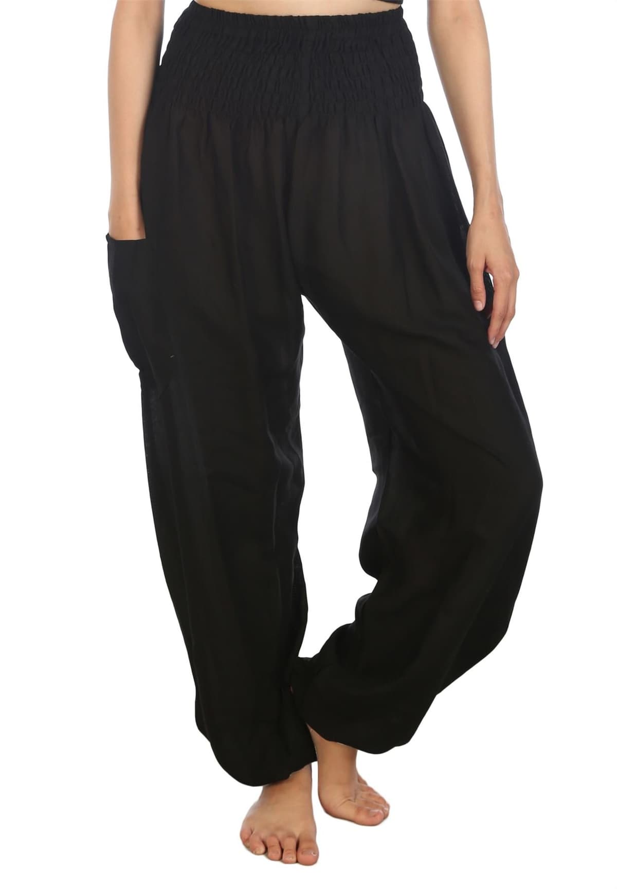 Lofbaz Harem Pants for Women Yoga Boho Hippie Clothing Womens Palazzo Bohemian Pajama Trousers Beach Indian Gypsy Genie Clothes 3XL Plus Solid 1 Black