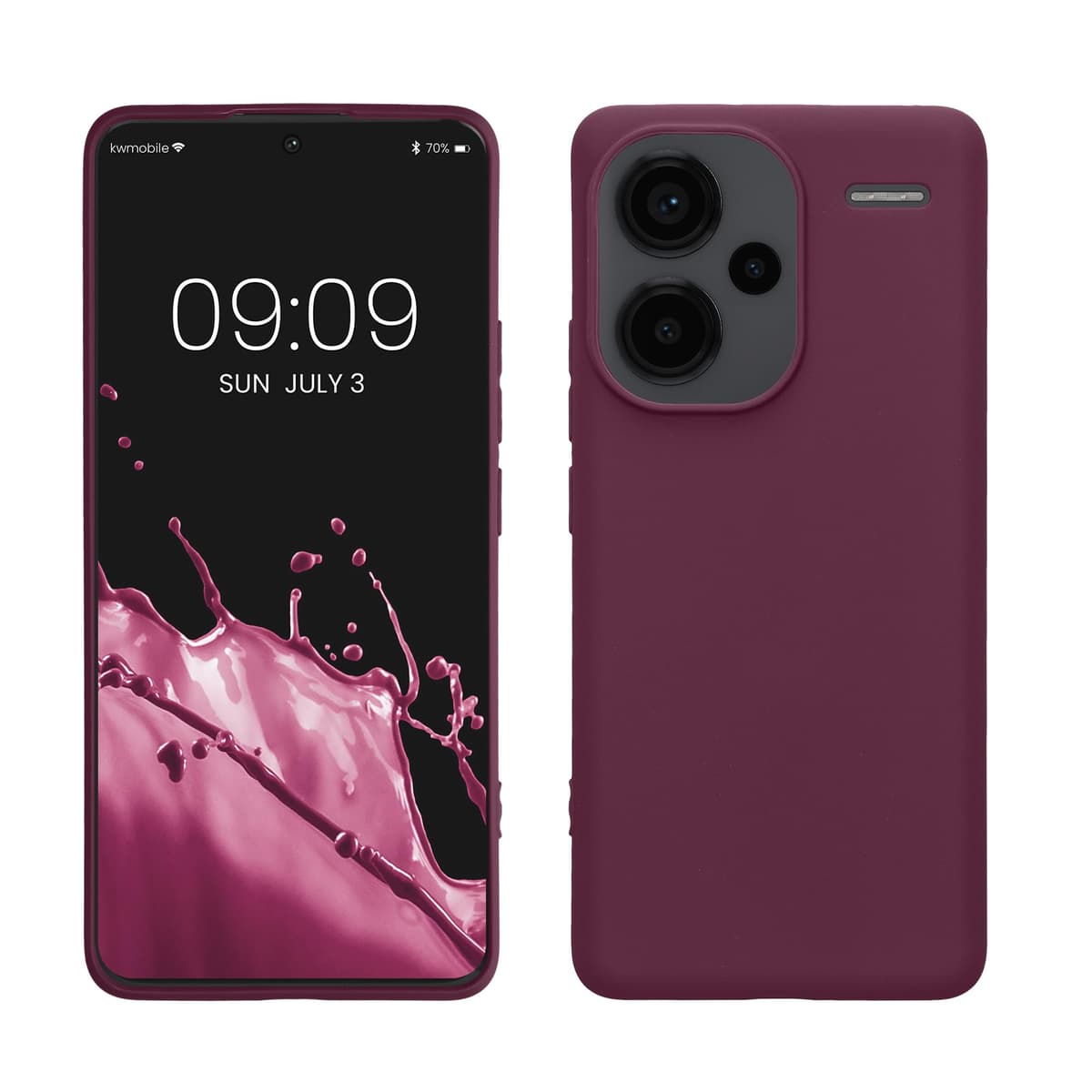 kwmobile Carcasa Compatible con Xiaomi Redmi Note 14 Pro 5G / Poco X7 Funda - Funda Ultrafina de TPU con Bordes elevados - Lavanda Metalizado — view 341