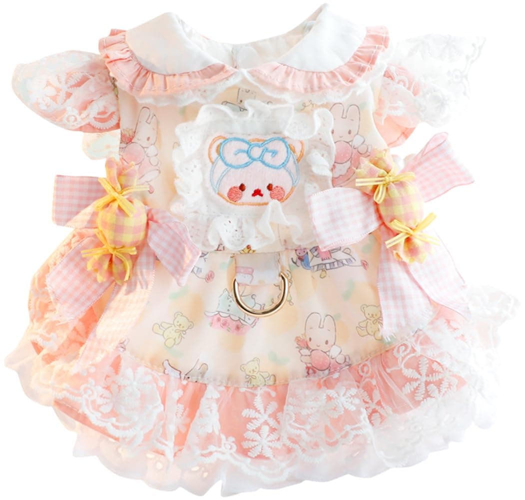 MaruPet Fashion Sweet Puppy Dog Chiffon Princess Dress for EXTRAL Small and Small Dog Pink S — view 21