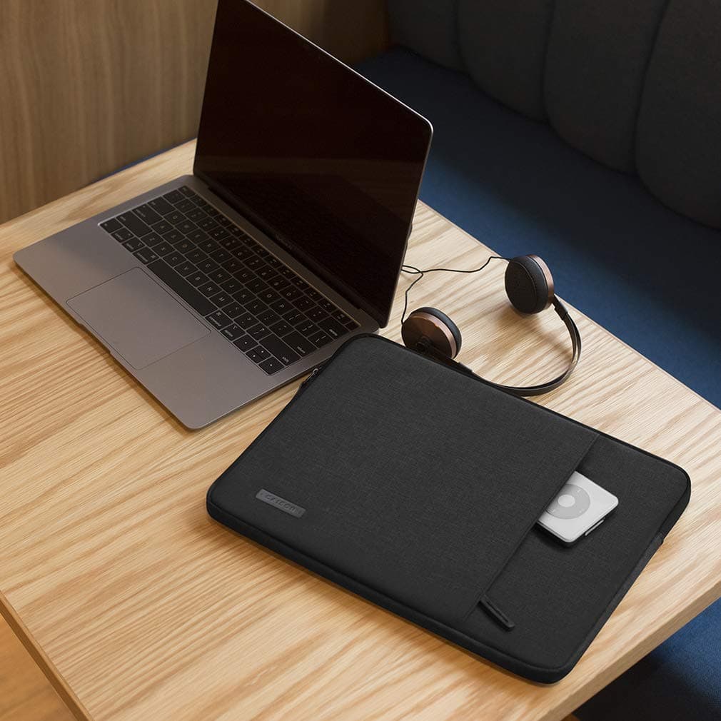 CAISON Funda para portátil de 35.6 cm, forro suave, impermeable, a prueba de golpes, para Lenovo Yaga, IdeaPad, ThinkPad, Dell Inspiron, HP Pavilion, Steam, Acer Spin, MSI, ASUS ROG, color negro — view 8