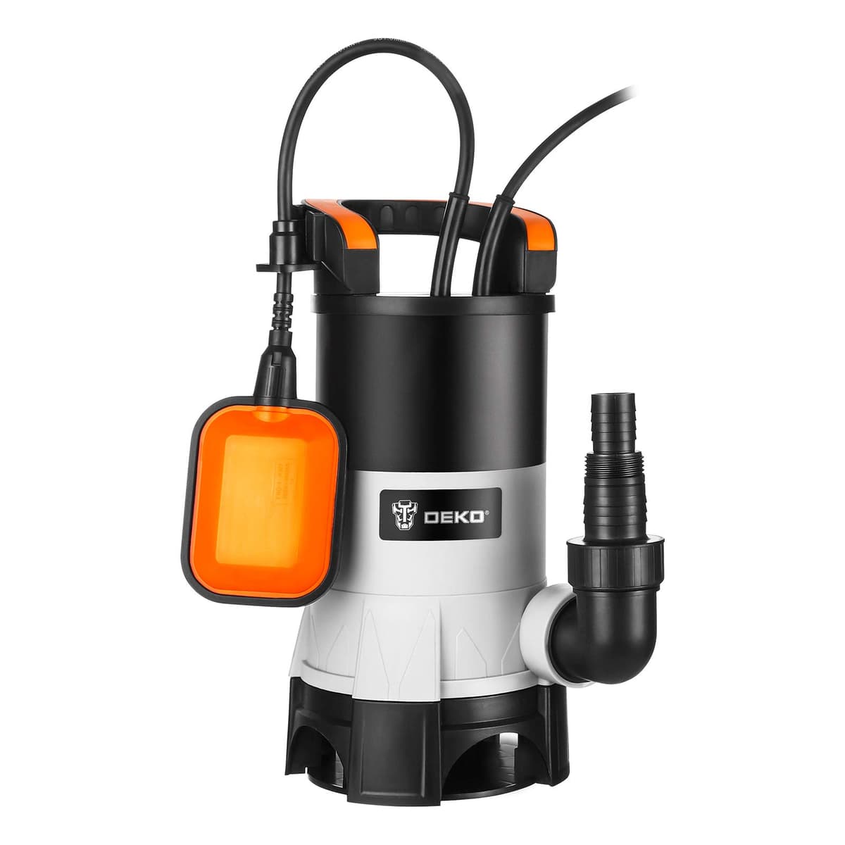 DEKO 400W Bomba de aguas sucias con interruptor de flotador y flujo máximo de 8000L / H, cuerpos extraños hasta 35 mm, para riego de piscinas, bañeras y jardines