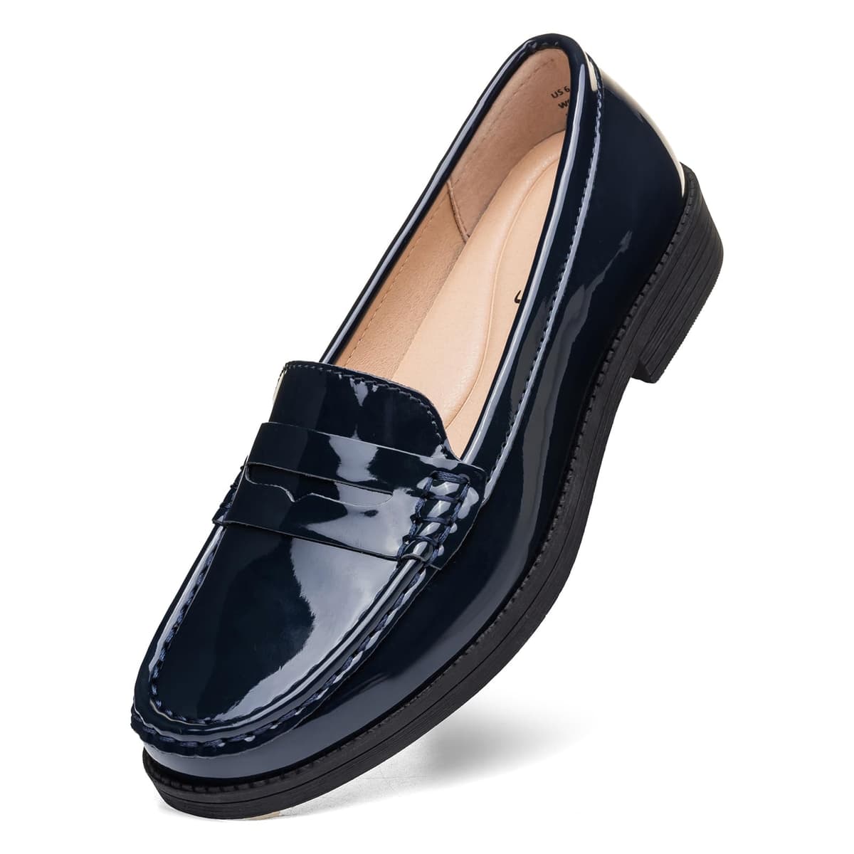 Women's Comfortable Leather Penny Loafers Slip On Business Casual Dress Shoes Lightweight Office Work Flats Everyday Walking Shoes for Women — view 13