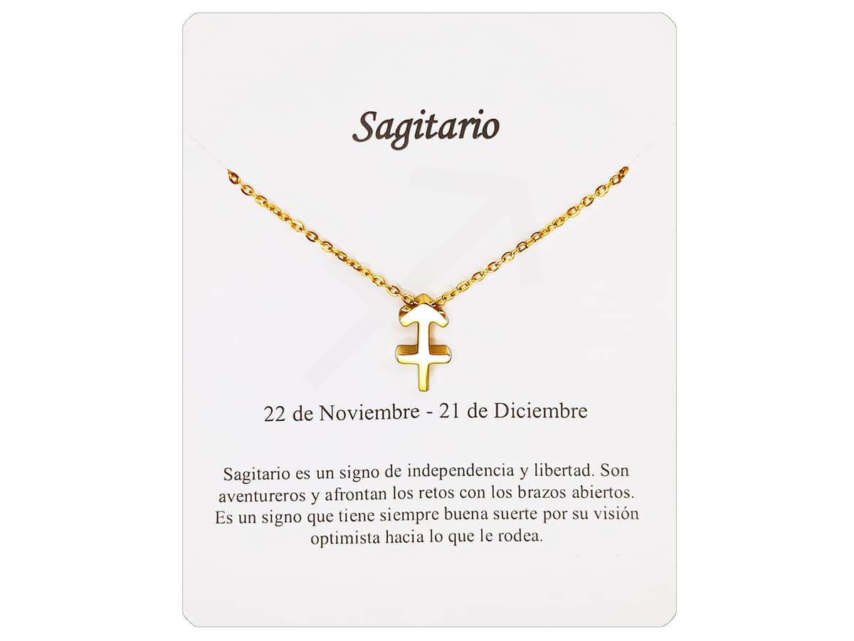 Collar Signo Zodiaco Acero Inoxidable hermosa Tarjeta Significado Signo Zodiacal Colgante Horóscopo Para mujer Regalo Cumpleaños — view 22