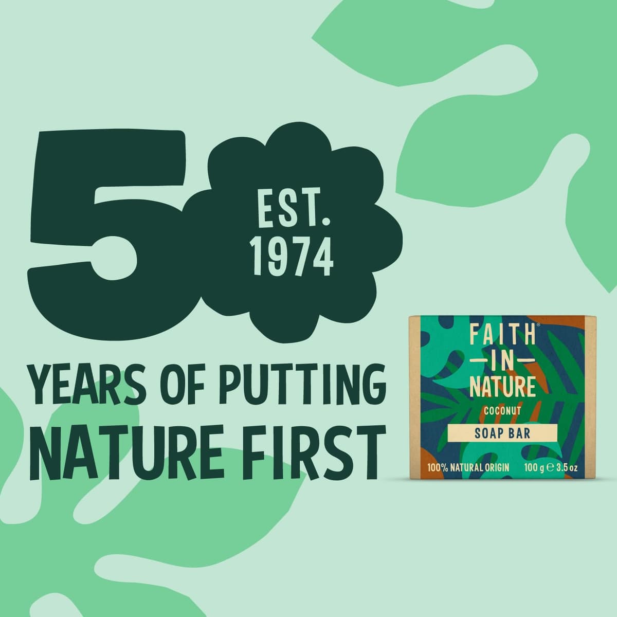 Faith In Nature Natural Coconut Hand Soap Bar, Hydrating, Vegan & Cruelty Free, No SLS or Parabens, 100g — view 3