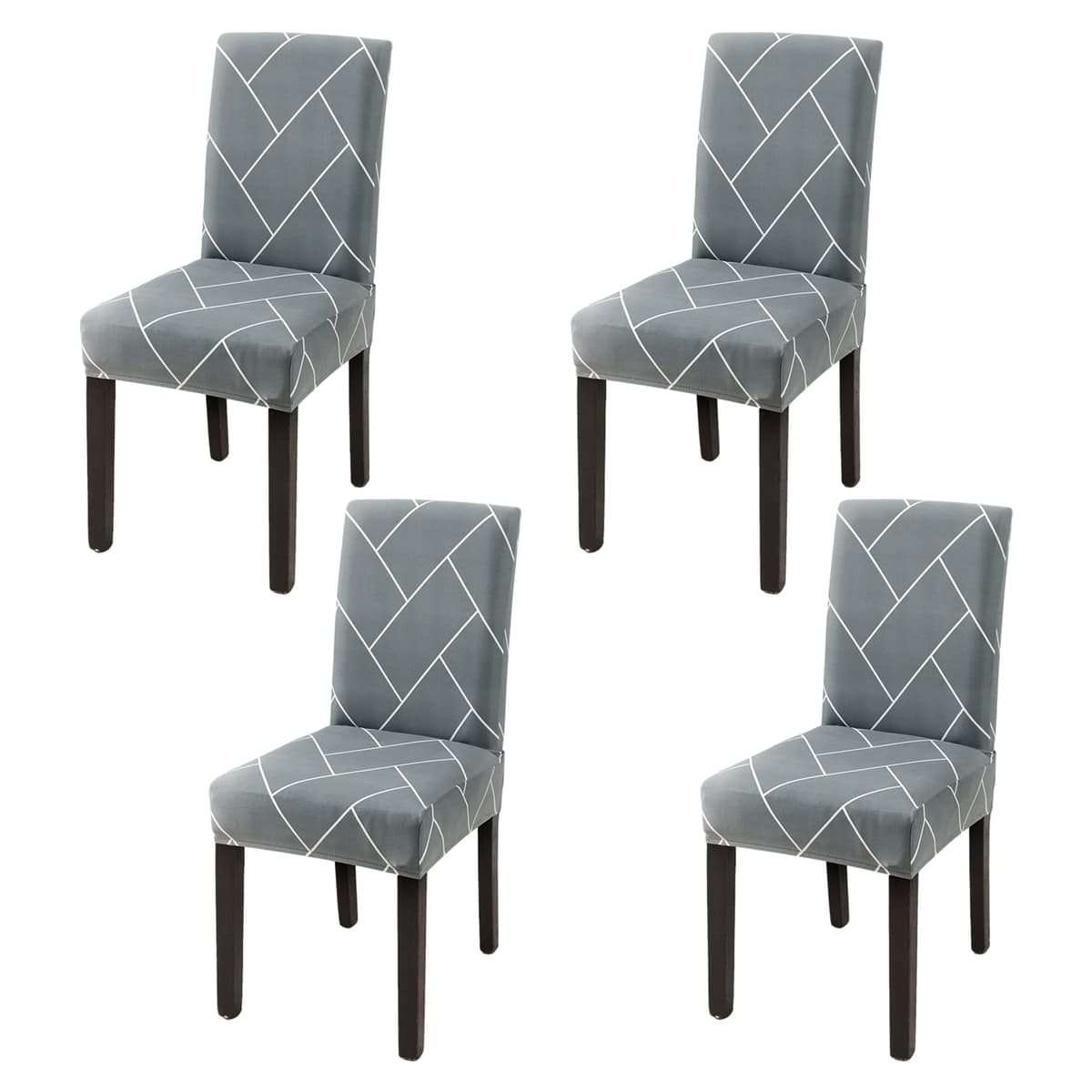 Dining Room Chair Covers Slipcovers Set of 4, Stretch Removable Washable Dining Chair Protector Decoration Cover Seat Slipcover for Hotel, Ceremony, Banquet, Kitchen, Restaurant, Home — view 44