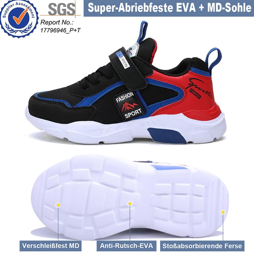 Zapatillas Niña Niño Zapatillas de Deporte para Niños Niñas Sneakers Transpirable Cómodos Zapatos Casuales Antideslizante Sneakers Unisex-niños 26EU-37EU — view 4
