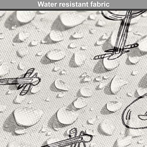 Lunarable Country Fabric by The Yard, Pencil Hand-Drawn Vintage Banjo Traditional Folk Music Illustration, Decorative Fabric for Upholstery and Home Accents, 1 Yard, Eggshell Black — view 5