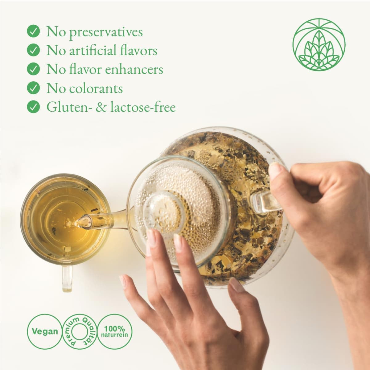 Lemon Balm Tea Monte Nativo (300g) - Gently Dried Lemon Balm Leaves - Aromatic and 100% Pure and Natural Loose Leaf Herbal Tea Without Additives - As a healthy, refreshing infusion — view 5