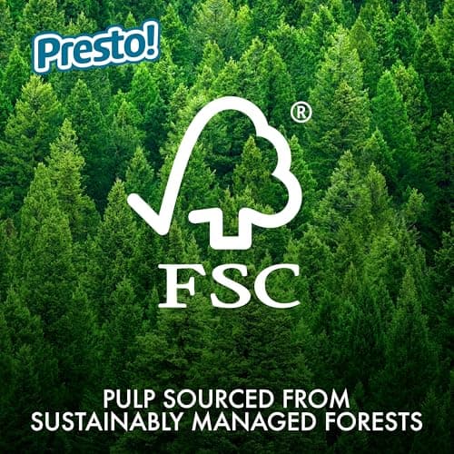 Amazon Brand - Presto! 2-Ply Ultra-Soft Toilet Paper, 6 Family Mega Rolls = 30 regular rolls, 1878 Count (6 roll of 313 sheets), Unscented, White — view 4