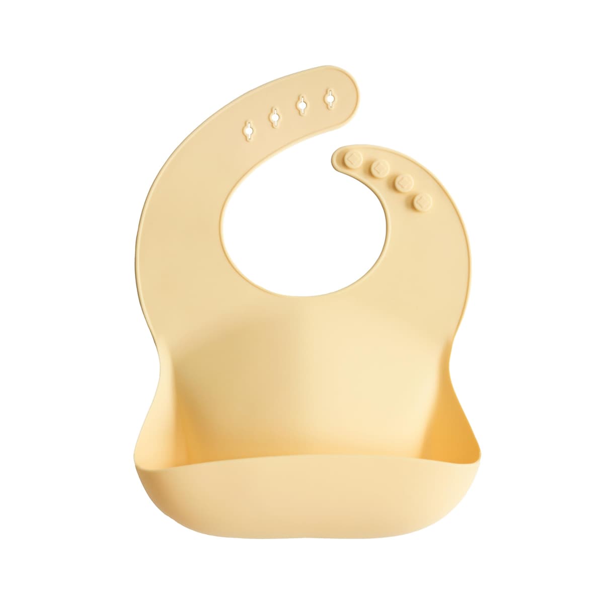 Mushie Baby Silicone Bib | Adjustable Fit Waterproof Bibs | Easy Wipe Baby Feeding Bibs | 4 Adjustable Sizes with Deep Front Pockets | 100% BPA and Phthalate Free — view 12