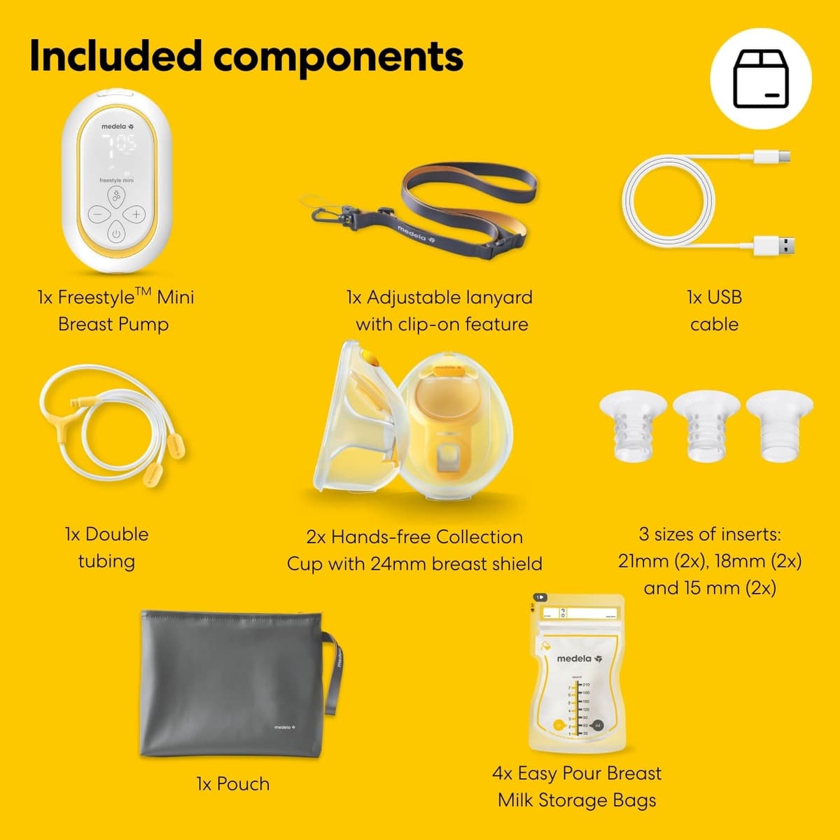 Medela Freestyle Mini Hands-Free Double Electric with Hands-Free Cups & Rechargable Battery. — view 14