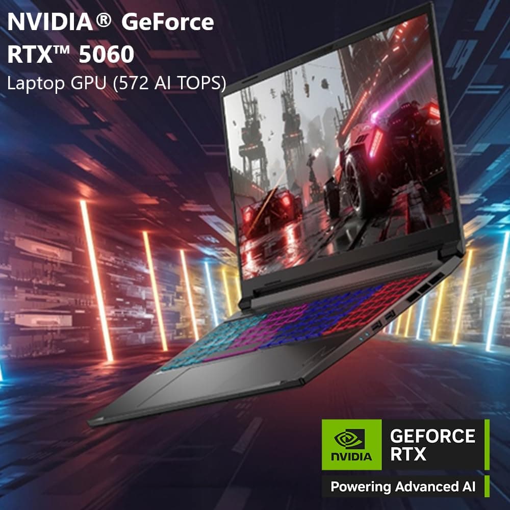 Acer Nitro V 16S AI Gaming Laptop | NVIDIA GeForce RTX 5060 GPU | AMD Ryzen 7 260 Processor | 16" WUXGA IPS 180Hz Display | 32GB DDR5 | 1TB Gen 4 SSD | Wi-Fi 6 | ANV16S-41-R2AJ — view 3