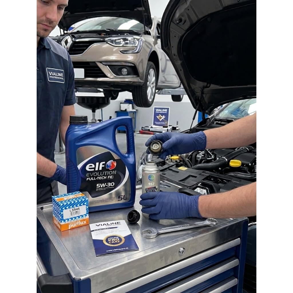 Pack de Mantenimiento Profesional: Aceite ELF Evolution Full-Tech FE 5W-30 (5L) + Limpiador Tunap 957 (200ml) + Filtro de Aceite Purflux LS946 - Compatible con Renault RN0720, Dacia y Nissan — view 2
