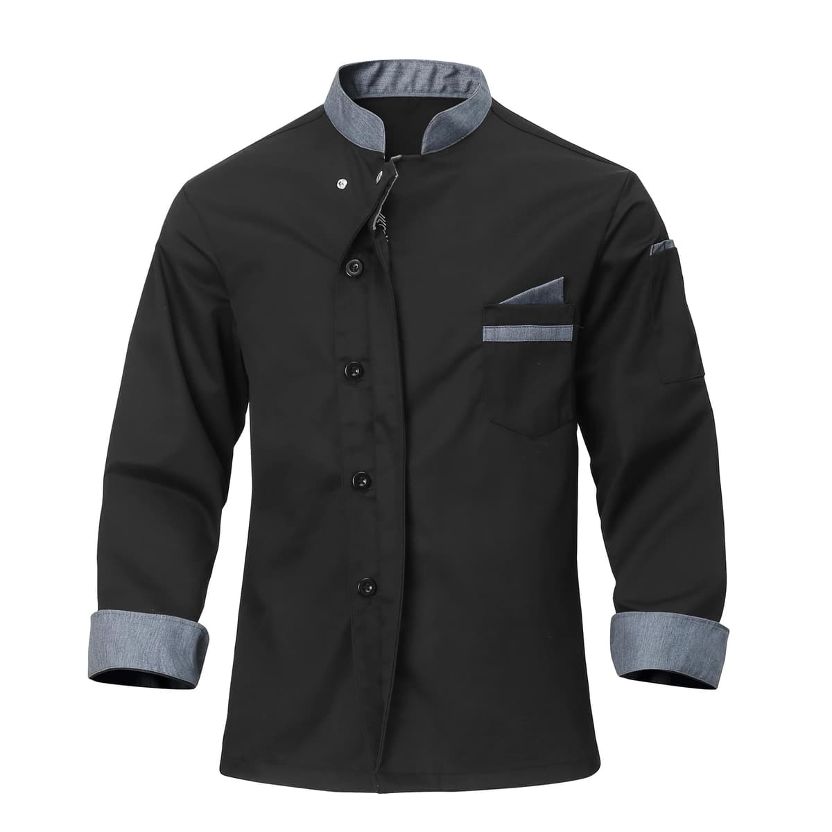 Chaqueta de Chef para Hombre Profesional Chef Manga Larga Unisex Restaurante Trabajo Chaquetas Ajuste Moderno Hotel Cocina Uniforme de Trabajo — view 2