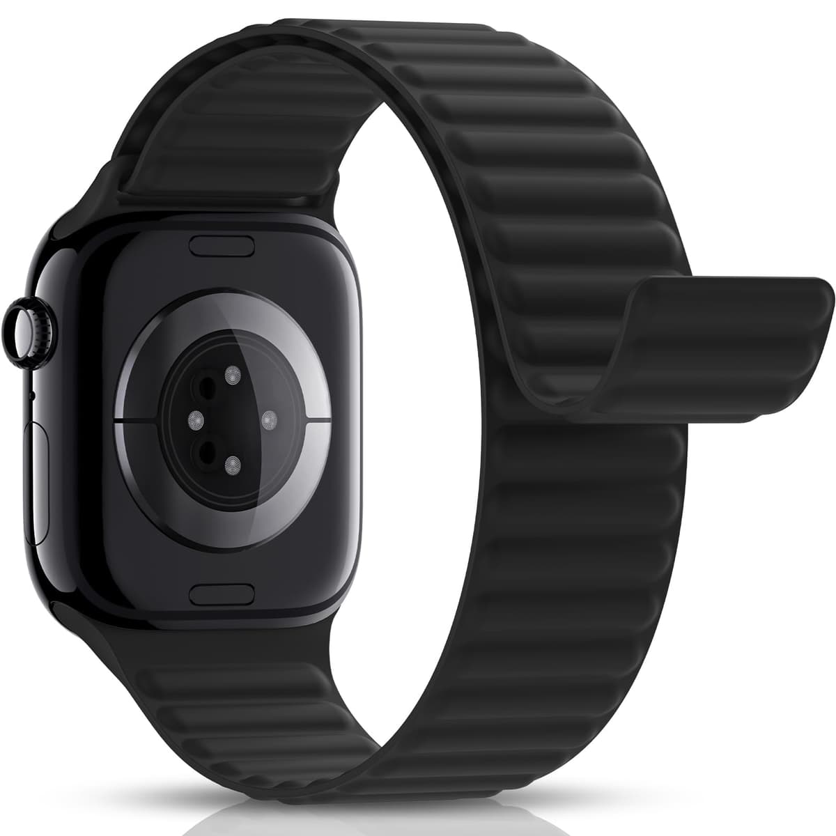 Higgs Magnetic Silicone Sport Strap Compatible with Apple Watch Straps 44mm 40mm 38mm 41mm 42mm 45mm 46mm 49mm for Men Women, Soft iWatch Wrist Band for Series 11 10 9 SE 8 7 6 5 4 Ultra 3 2 1