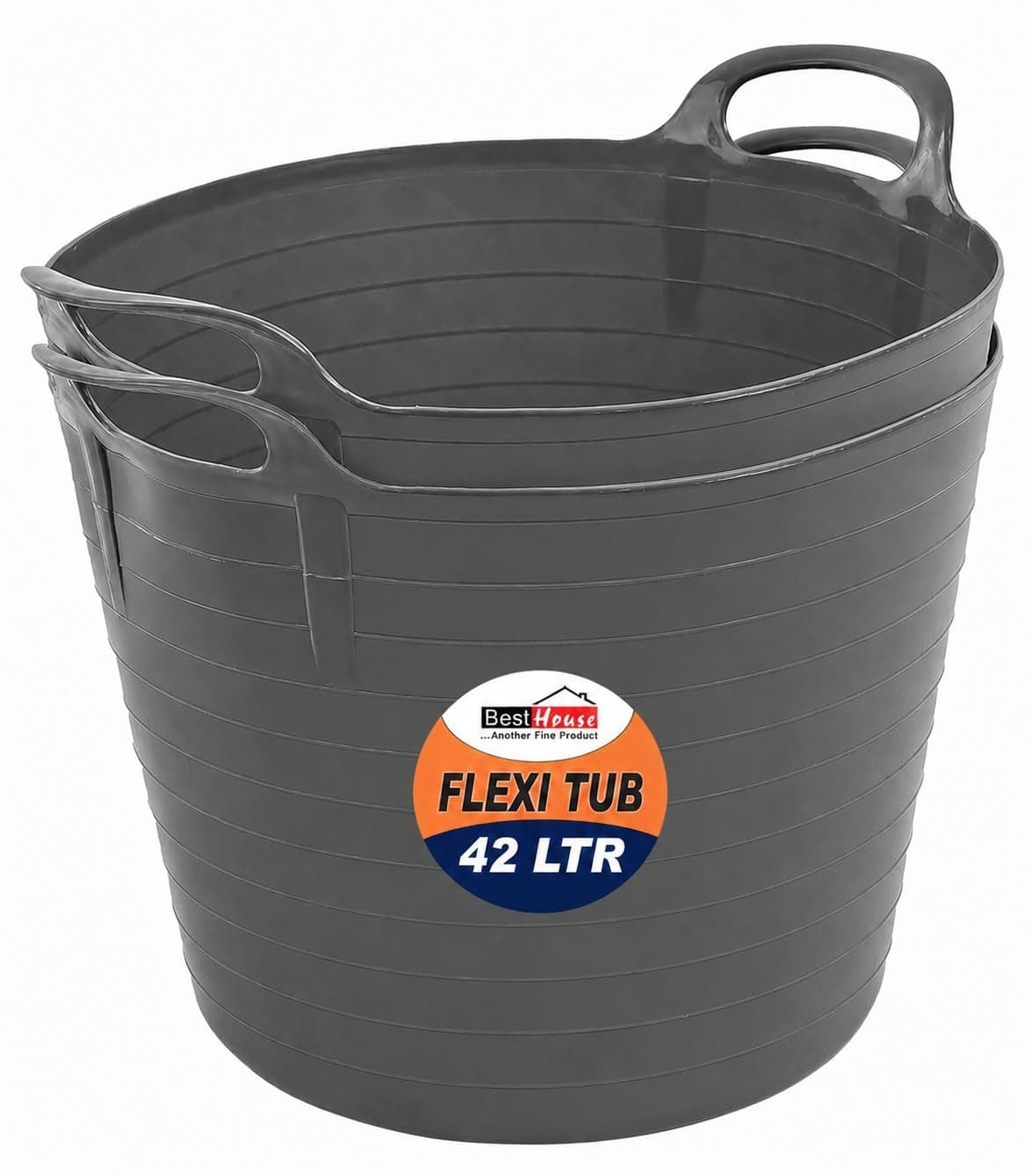 Best House | 3 Pcs of Flexi Tub with Handles | Small Size | Mini | 7 Litres | Yellow | Garden Tubs | Plastic Storage Container for Home, Washing, Garden Waste and DIY Projects — view 56