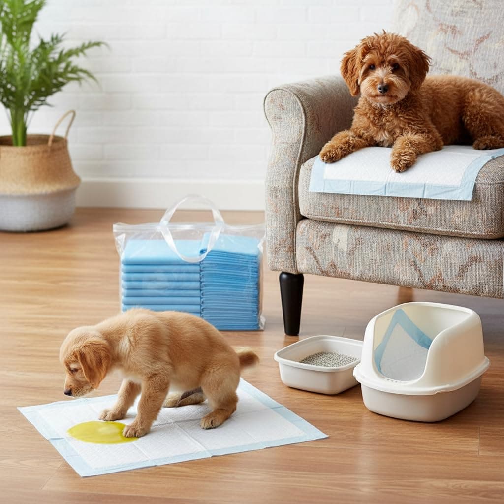100 Piezas Empapadores Perros, 33 x 45cm Almohadillas Adiestramiento Perro, Almohadillas de adiestramiento de Perros y Cachorros, Superficie de Secado Rápido — view 5