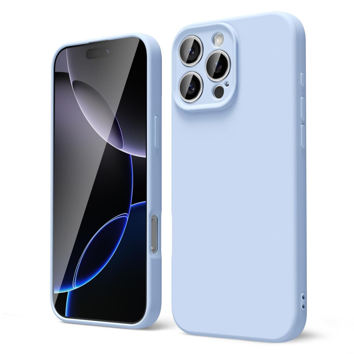 oakxco for iPhone 17 Pro Max Phone Case Liquid Silicone, Cute Thin Slim Grip Soft Rubber Gel for Women Men, Smooth Matte TPU Plain Solid Color Girly Simple Case with Camera Cover, Light Pink — view 1905