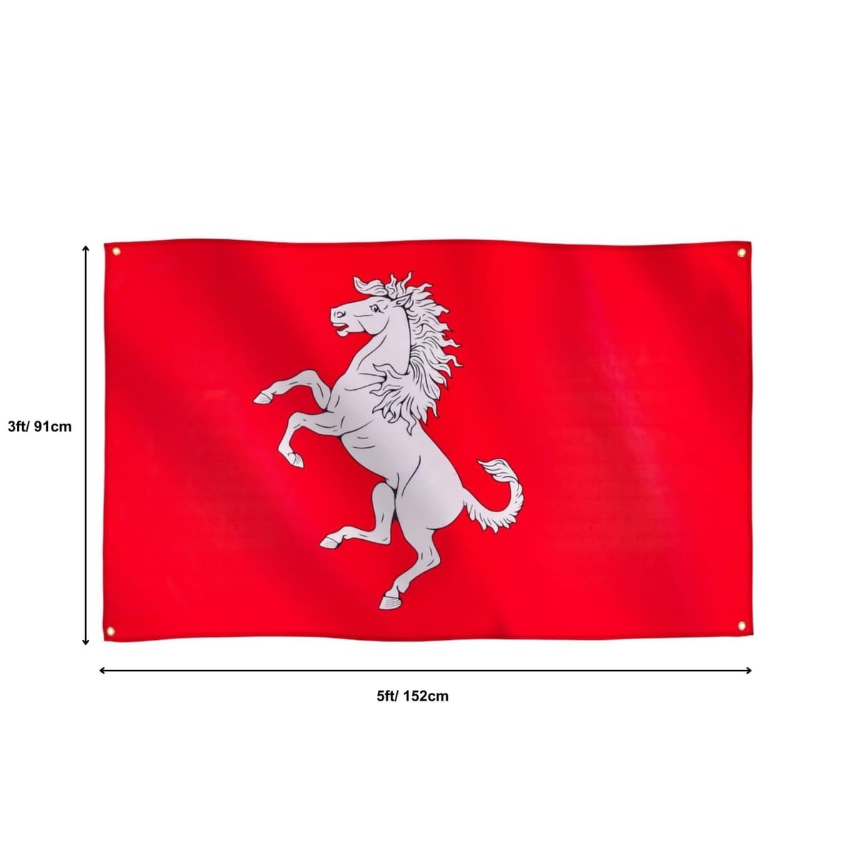 Runesol Cornwall Flag - 91x152cm, 3ft x 5ft, Cornish Flag, 4 Grommets, Eyelet in Every Corner, Premium Quality, Inside & Outside Use, Vivid Colours — view 417
