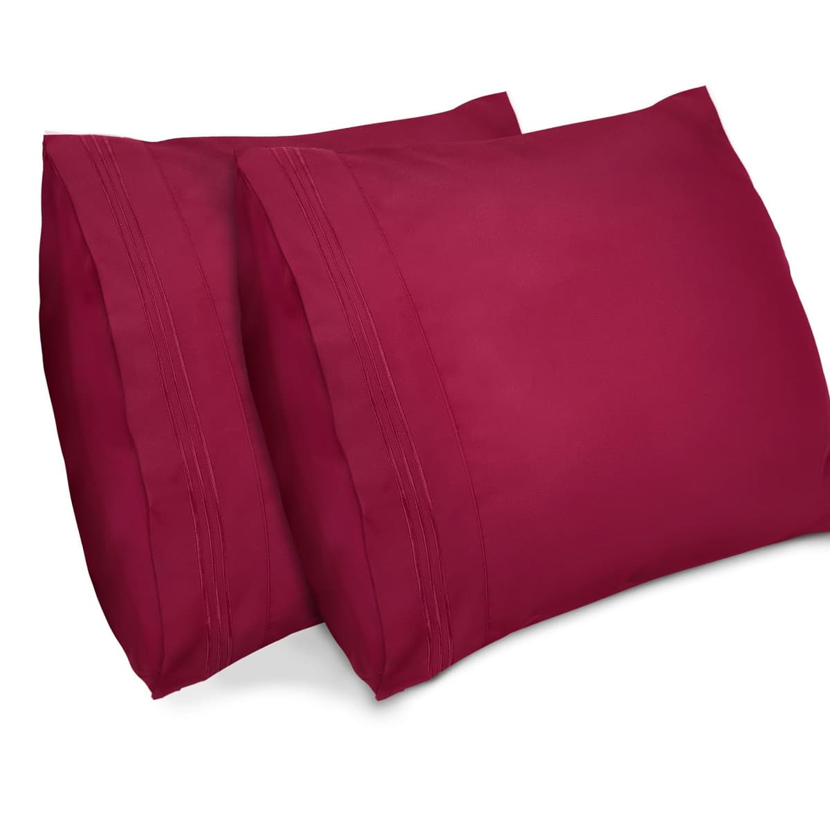 Lirex 2-Pack Fundas de Almohada 1800 hilos, Fundas de Almohada de Microfibra Suave Cepillada, Transpirables sin Arrugas y Lavables a Máquina (50x70 cm, Blanco) — view 28