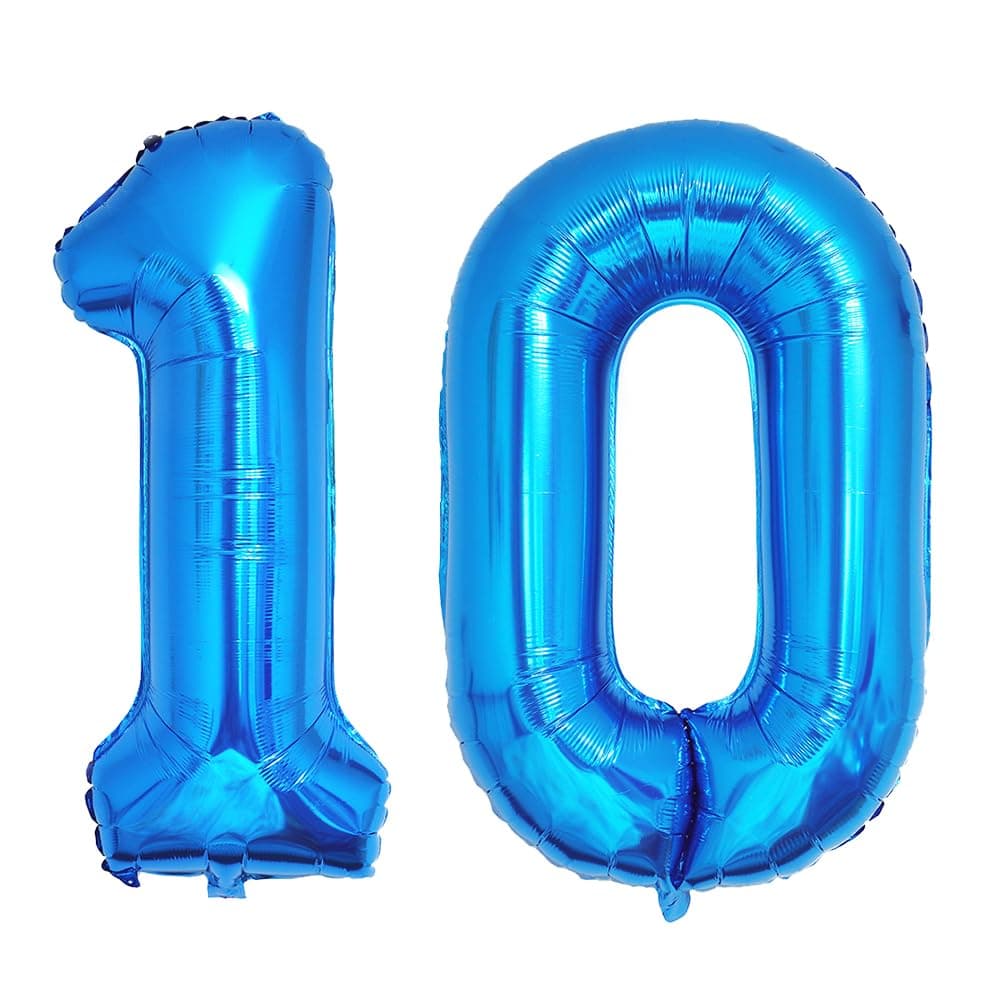 Foil Globo Número 5 Azul 40" (101cm), Inflable Helio o aire, Gigante Numeros 0-9, 10-19, 20-29, 30-100, Grande Globos Decoración para La Boda Aniversario y Cumpleaños Fiestas — view 281
