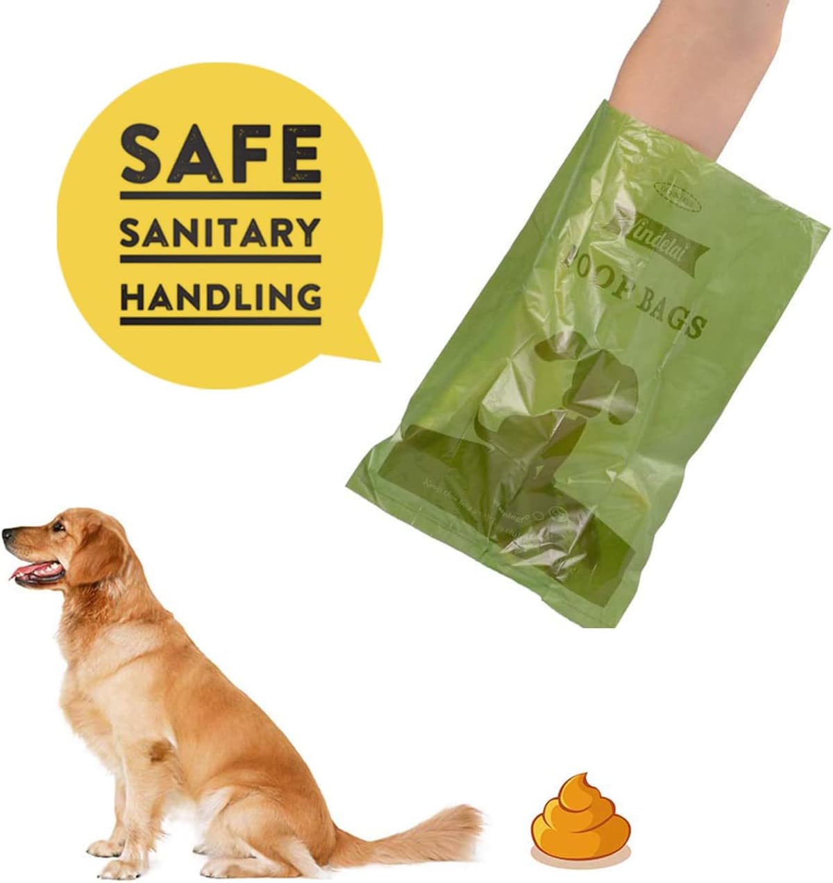 Yingdelai Dog Poo Bags - Extra Thick and Strong, Biodegradable Waste Bags for Dogs, 26 Refill Rolls Dog Poop Bag with 1 Holde — view 5