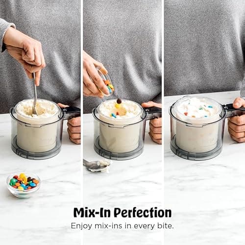 Ninja NC301 CREAMi Ice Cream Maker, for Gelato, Mix-ins, Milkshakes, Sorbet, Smoothie Bowls & More, 7 One-Touch Programs, with (2) Pint Containers & Lids, Compact Size, Perfect for Kids, Silver — view 7