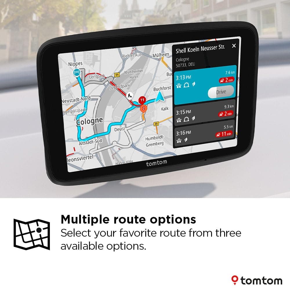 TomTom Car Sat Nav GO Classic Lite (5 Inch, with Traffic Information and Speed Cam Alert Trial, Europe Map Updates Included, Updates via WiFi, Integrated Reversible Mount) — view 4