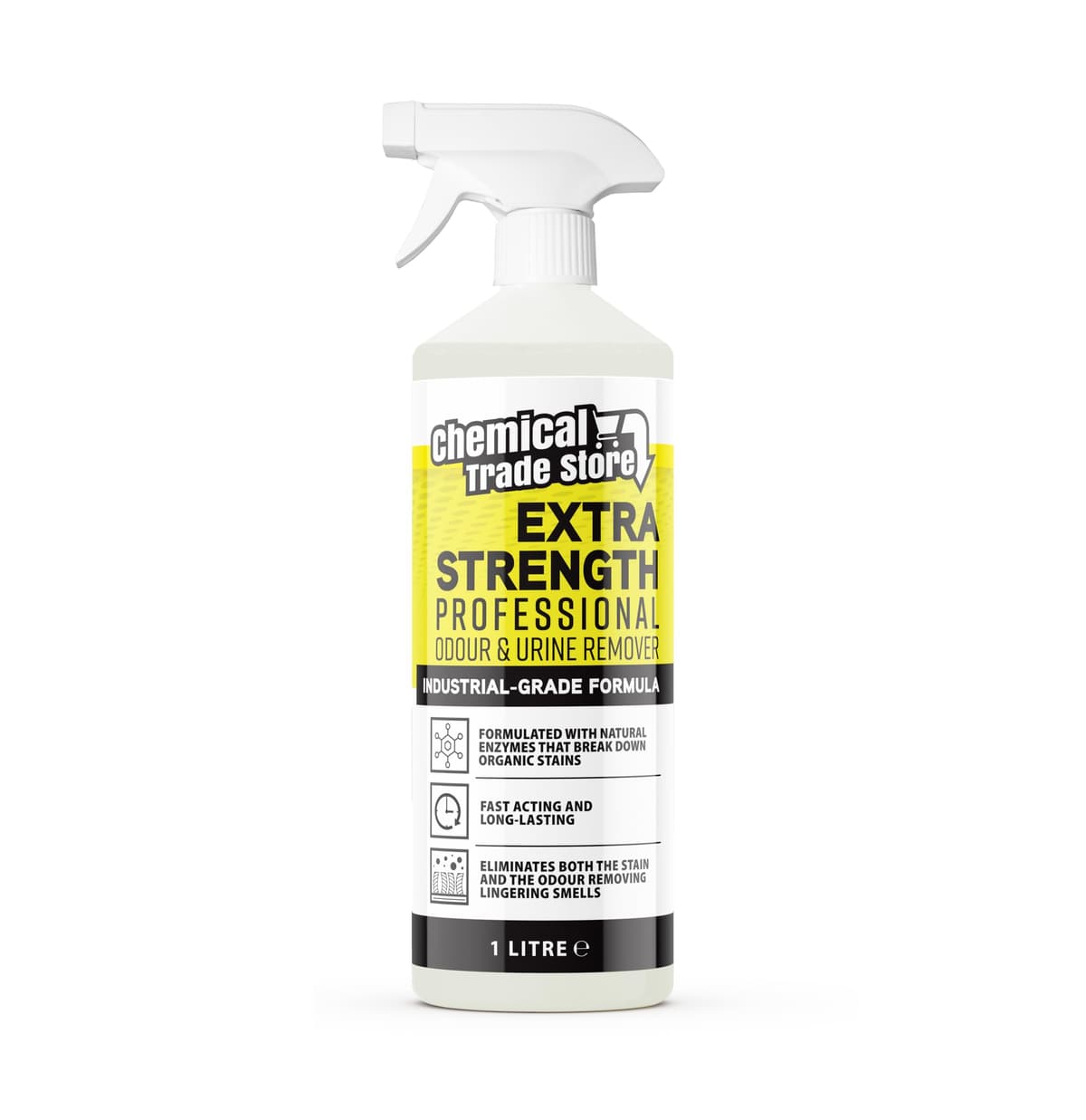 Professional Odour & Urine Remover 1L - Enzyme Cleaner for Pet & Household Smells - Eliminates Stains & Bad Odours