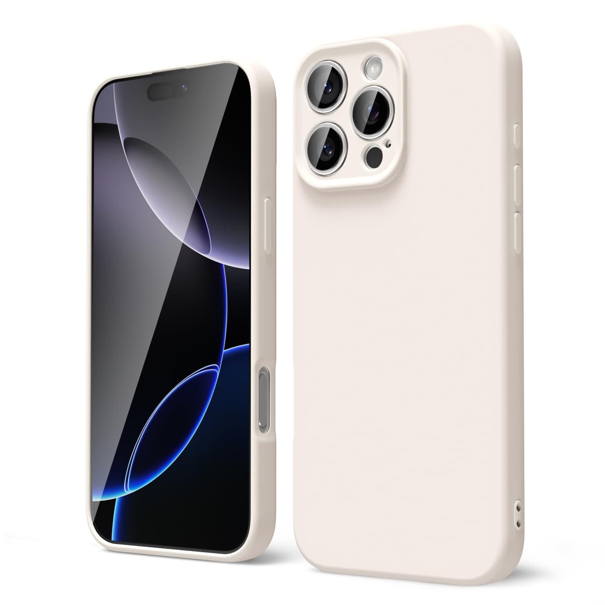 oakxco for iPhone 17 Pro Max Phone Case Liquid Silicone, Cute Thin Slim Grip Soft Rubber Gel for Women Men, Smooth Matte TPU Plain Solid Color Girly Simple Case with Camera Cover, Light Pink — view 459