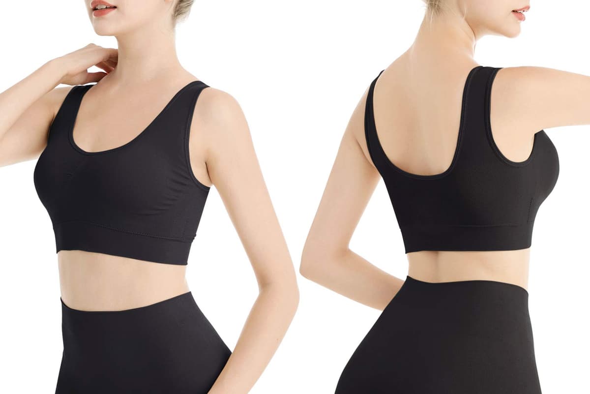 Lemef 3-Pack Seamless Sports Bra Wirefree Yoga Bra with Removable Pads for Women — view 3