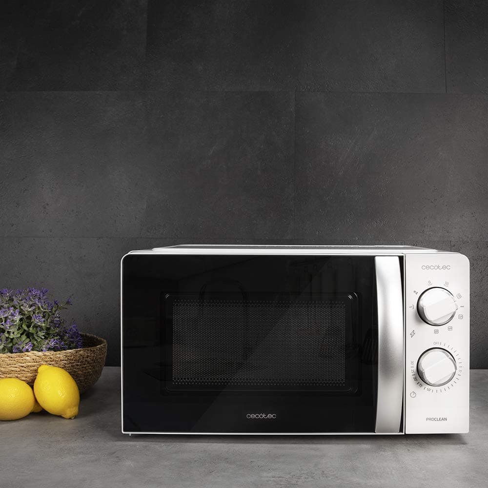 Cecotec Microondas con Grill ProClean 2110. 700W con 6 Niveles de Potencia, Capacidad 20 L, Función Grill, Tecnología 3DWave, Modo Descongelación, Temporizador hasta 30mins — view 2