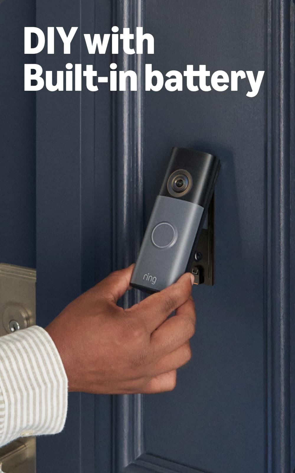 Ring Battery Video Doorbell (newest gen) | DIY Wireless Doorbell Camera | Retinal 2K | 6x Zoom | Two-Way Talk | Easy to install | Built-In Battery | 30-day free trial of Ring Subscription Plan — view 4