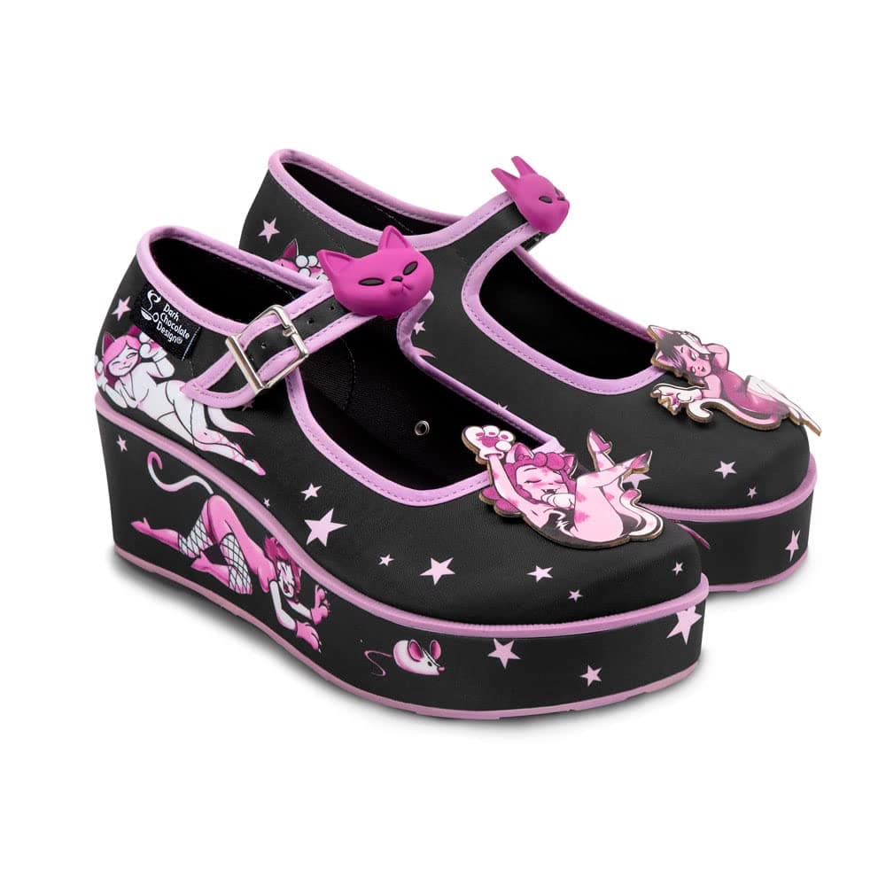 Hot Chocolate Design Chocolaticas Funky Canvas Women's Mary Jane Flat Shoes — view 123