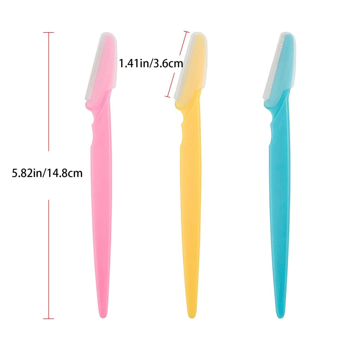 ILLUVA Eyebrow Razors Facial Hair Remover Shaver Trimmer Shaper, Exfoliating Dermaplaning Tool for Women and Men 6 Pcs — view 2