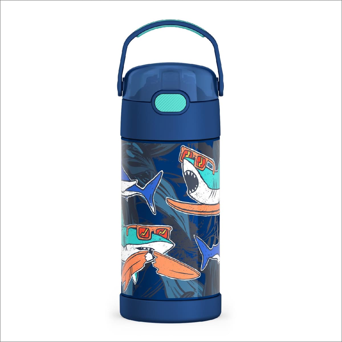 THERMOS FUNTAINER Water Bottle with Straw - 12 Ounce - Kids Stainless Steel Vacuum Insulated Water Bottle with Lid, Animal Presents — view 12