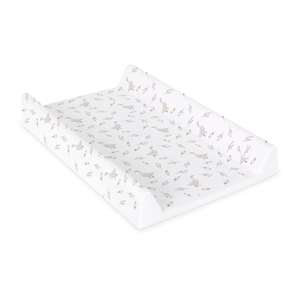 Ceba Baby® Cambiador Bebe para Cuna - Cambiador Rígido para Bebés - 70x50 cm - 2 Cuñas - Almohadilla Cambiadora Lavable para Niñas y Niños - Certificado Öko-Tex - oca - 70x50 cm — view 2